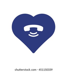  Heart  icon.Flat design.