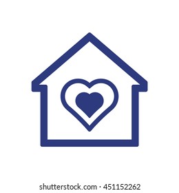  Heart  icon.Flat design.