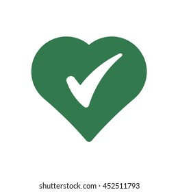  Heart  icon.Flat design.