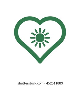  Heart  icon.Flat design.