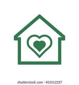  Heart  icon.Flat design.