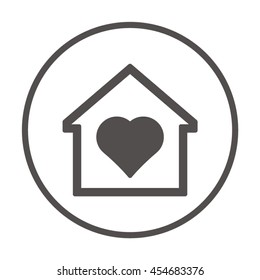  Heart  icon.Flat design.