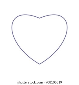Heart Iconr. Love symbol. Valentine's Day sign. Vector. Violet linear icon on white background. Isolated.