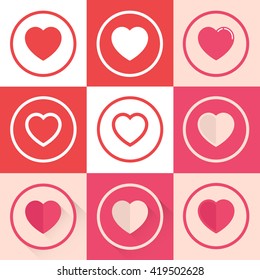 Heart icons