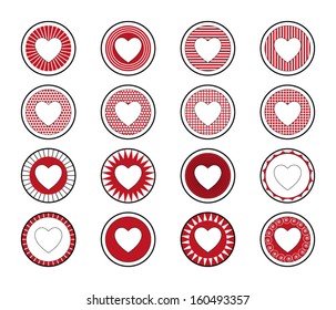 Heart Icons Circle