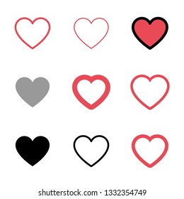 heart icons, concept of love
