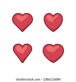 heart icons, concept of love