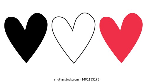 heart icons, concept of love.
