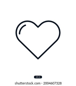 heart Icons. e-commerce icon. Сollection of Web and App icons for an online store, delivery, payment, shopping cart, Online Shopping. vector eps 10