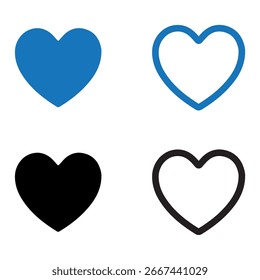 heart icons. Heartbeat icon. heart icons solid and line icons. vector icons. eps file.
