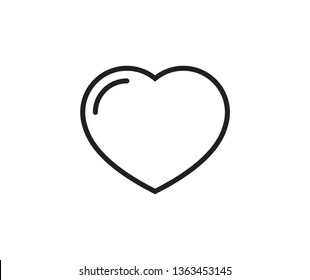 heart icons linear icons flat symbol concept of love
