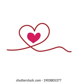 Heart icons, love symbol, concept of love with Hand drawn heart illustrations.
Design elements can use for Valentines day.