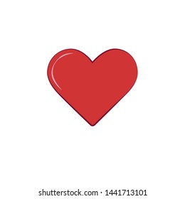 Heart icons, red design vector illustration, concept of love isolated on white background, icon vector.