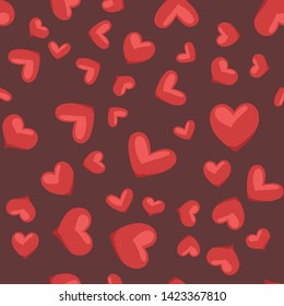 Heart icons seamless pattern. Hearts texture.