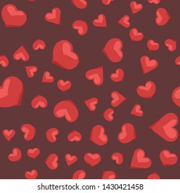 Heart icons seamless pattern. Hearts texture.