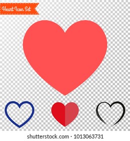 Heart Icons Set, ideal for valentines day and wedding