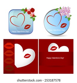 Heart Icons Set, ideal for valentines day and wedding
