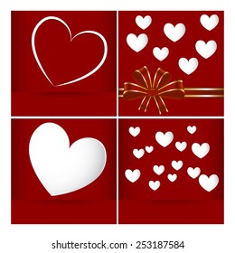Heart Icons Set, ideal for valentines day and wedding