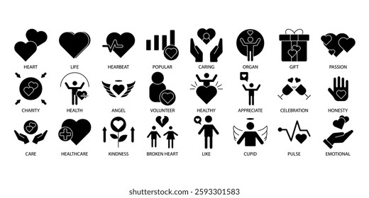 Heart icons set . Heart pack symbol vector elements for infographic web