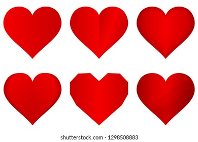 Heart Icons Set. Symbol of Love. Happy Valentine's Day