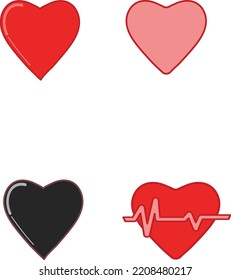 iconos de corazón conjunto diseño vectorial para diferentes usos 