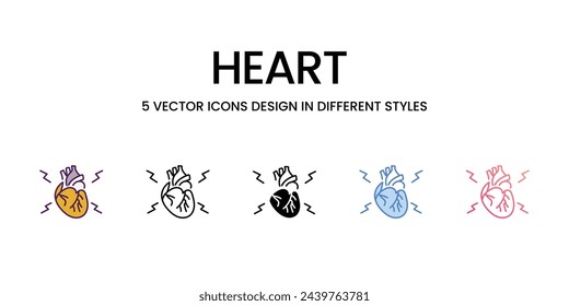 Heart icons set vector illustration. vector stock,
