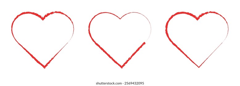 Heart icons set vector  illustration .