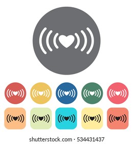Heart icons set.Vector illustration