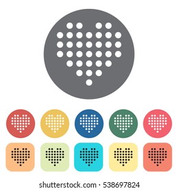 Heart icons set.Vector Illustration 
