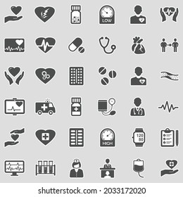 Heart Icons. Sticker Design. Vector Illustration.