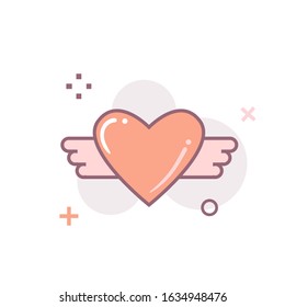 
heart icons and symbols with a white background, for Valentine's Day celebrations, thin line style, vector