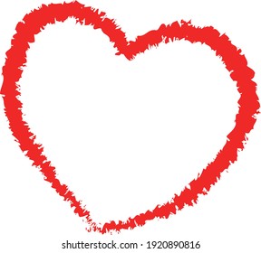 Heart icons for Valentines Day , Abstract Hand drawn Heart love sign.