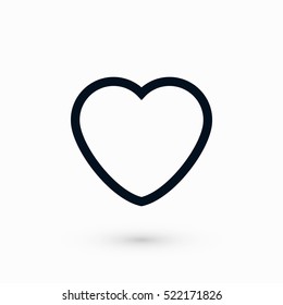 heart icons vector, flat design best vector icon