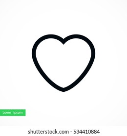 heart icons vector, flat design best vector icon