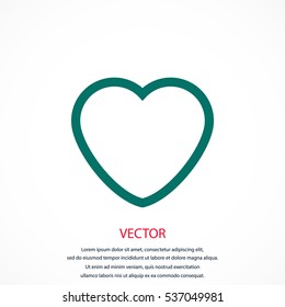 heart icons vector, flat design best vector icon