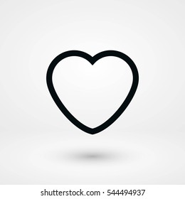 heart icons vector, flat design best vector icon