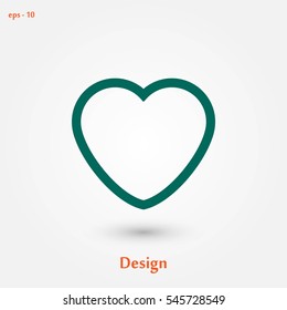 heart icons vector, flat design best vector icon