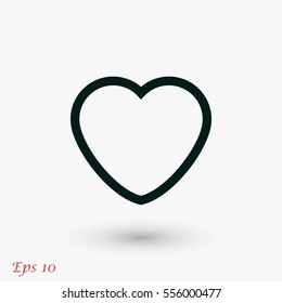 heart icons vector, flat design best vector icon