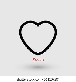 heart icons vector, flat design best vector icon