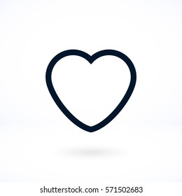 heart icons vector, flat design best vector icon