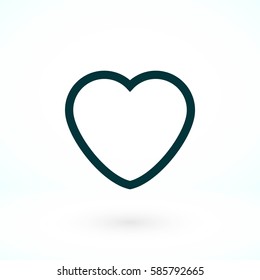 heart icons vector, flat design best vector icon