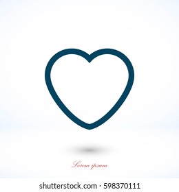 heart icons vector, flat design best vector icon