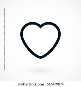 heart icons vector, flat design best vector icon