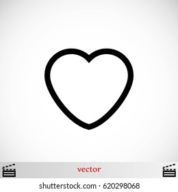 heart icons vector, flat design best vector icon