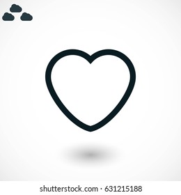 heart icons vector, flat design best vector icon