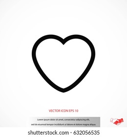 heart icons vector, flat design best vector icon