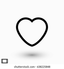 heart icons vector, flat design best vector icon