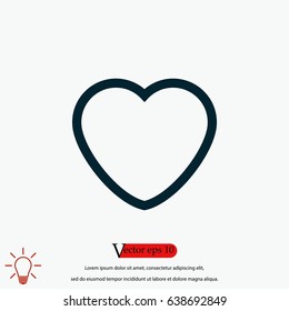 heart icons vector, flat design best vector icon
