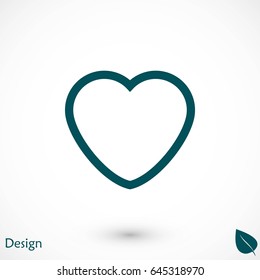 heart icons vector, flat design best vector icon