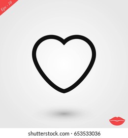heart icons vector, flat design best vector icon